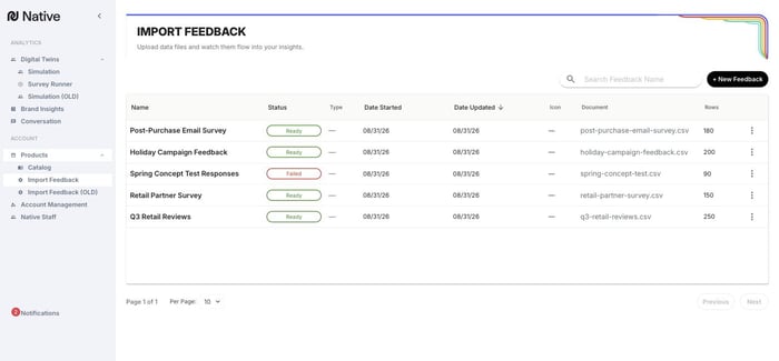 Import job list