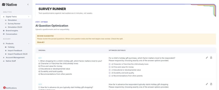 AI Question Optimization