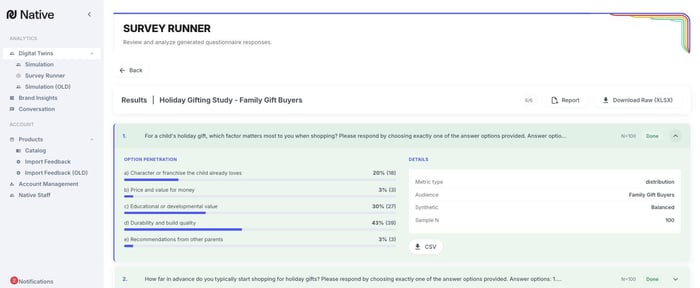 Results, expanded question